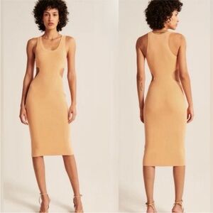 Abercrombie & Fitch Side Cutout Midi Dress